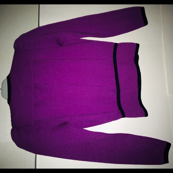 St John Knit Top Magenta Black Saks Fifth Avenue - Picture 14 of 16